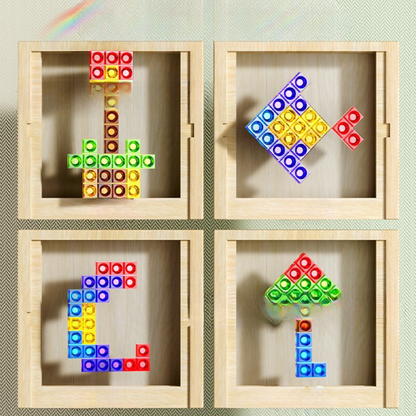 Magisk Trä Tetris Spel