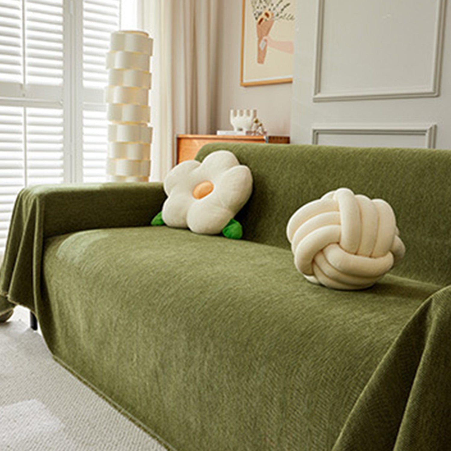 Hållbar husdjursvänlig herringbone sofföverdrag - Modern, stiligt och hållbart soffskydd