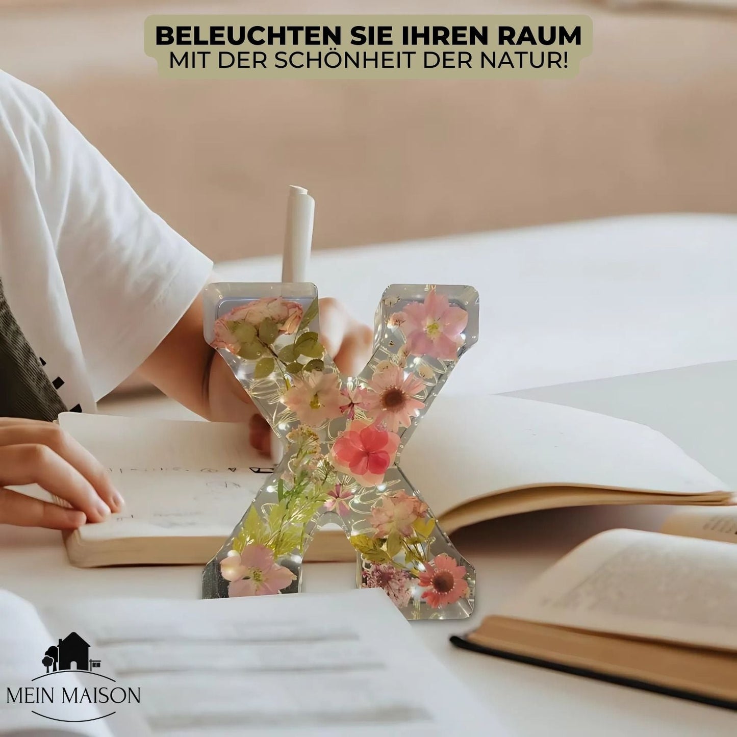 50% RABATT | FloraLetter™ - Blomsterlampbokstäver av harts