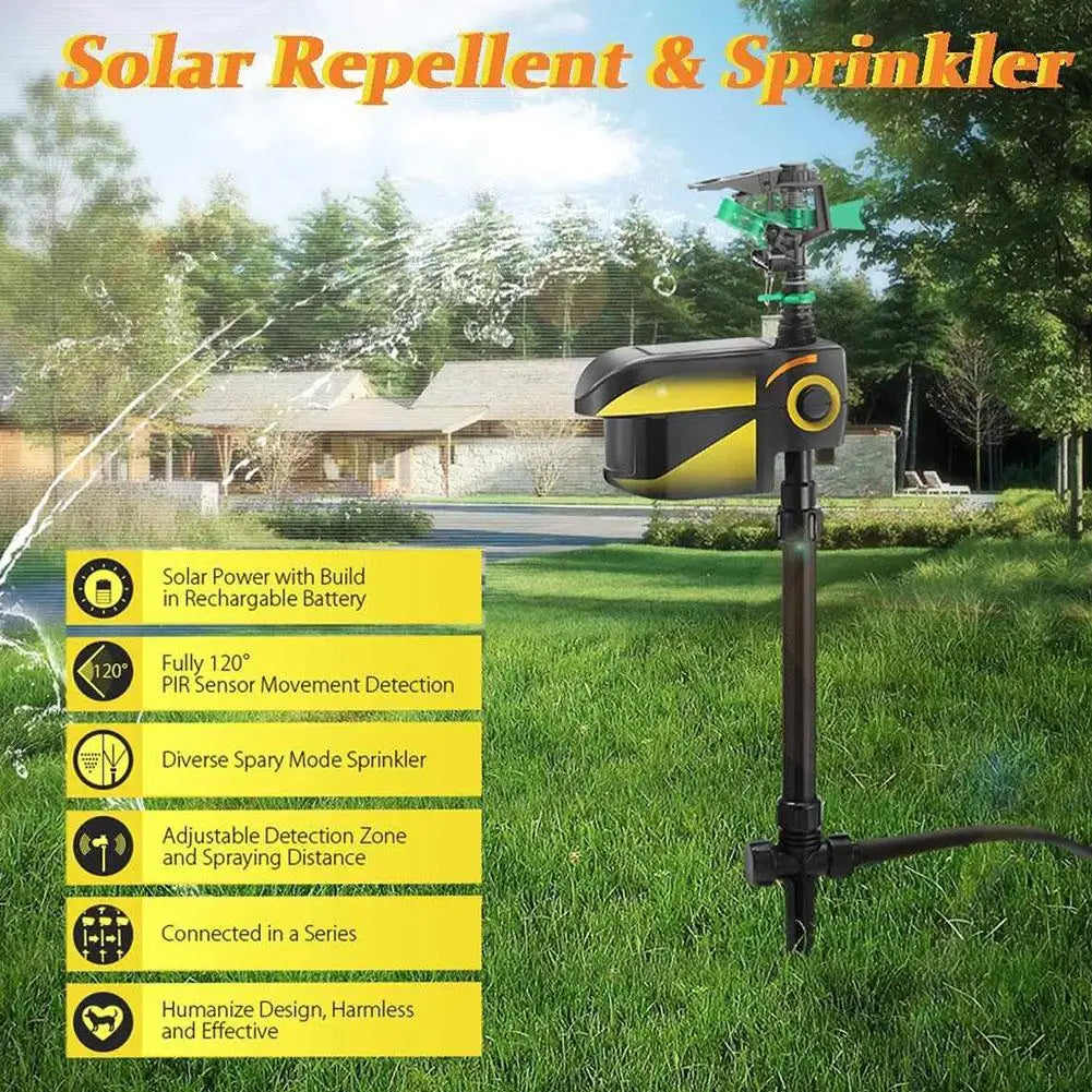 Automatisk rörelsedetektorerad djuravskräckande trädgårdssprinkler - Djur sensor utomhus gräsmatta vattensprinkler