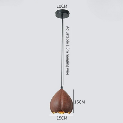 NordLume Lampa | Modern taklampa i valnöt i brunt, skandinavisk stil