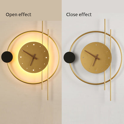 Nielsen Modern LED Vägglampa Inomhus Klocka Svart Barnrum Metall