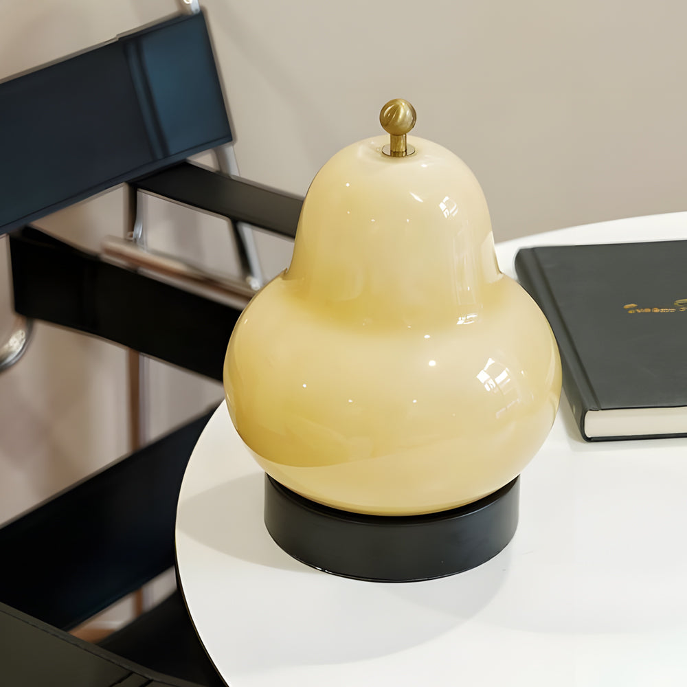GlowPearl - Bärbar Glas Pear USB LED Bordslampa med Touchkontroll