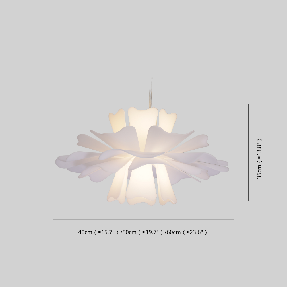Petalia - Elegant Vit Taklampa i Metall