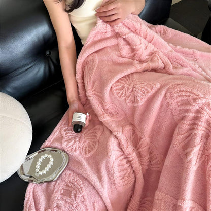 Mjuk fjärilsmönster flanellfilt