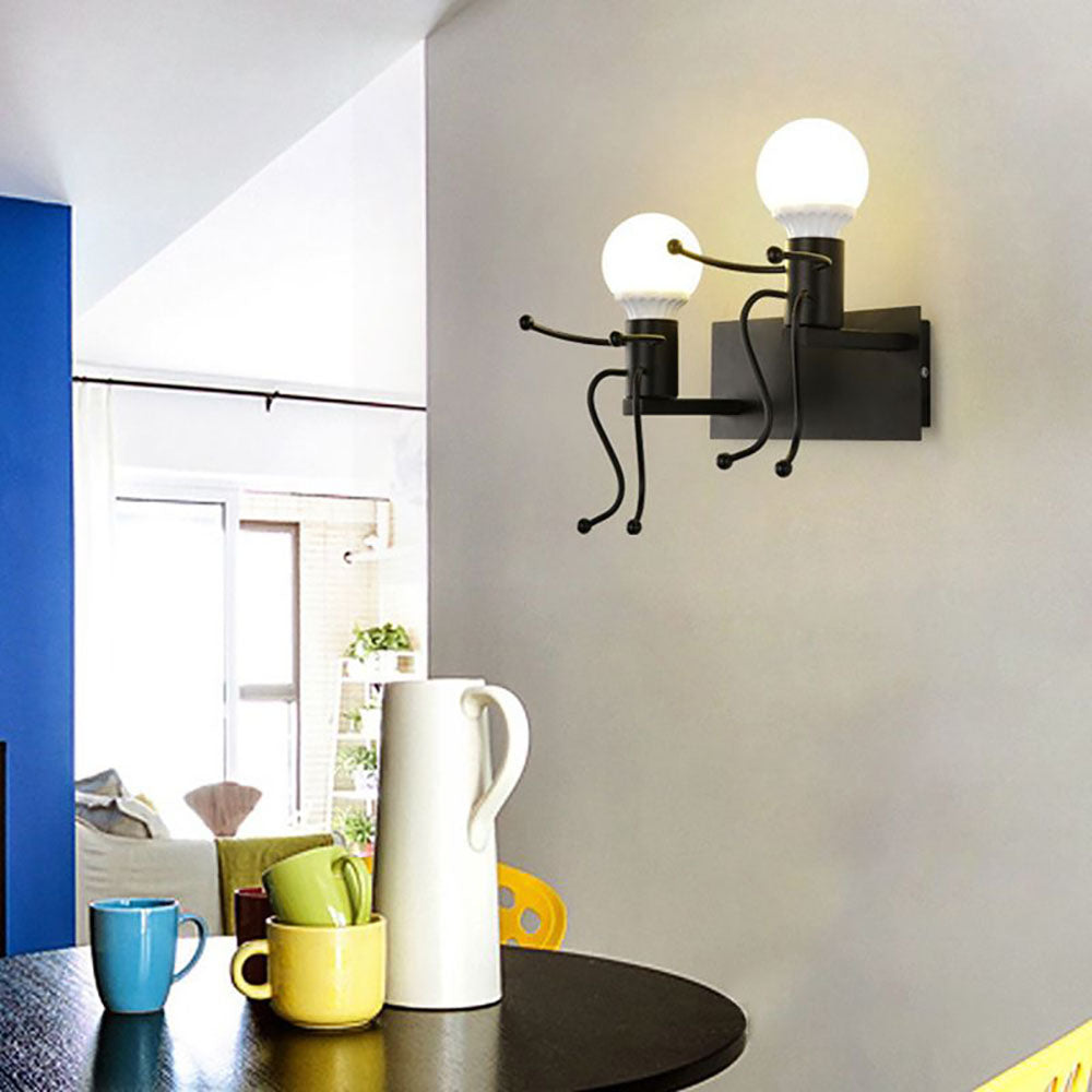 Moderna LED Vägglampa Vit/Svart för Badrum och Vardagsrum
