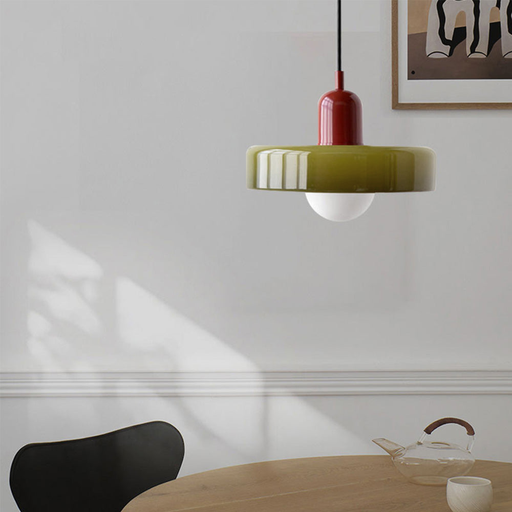 Modern Glass LED Pendant Light | H7.09&quot; eller H8.66&quot; | Bauhaus-inspirerad | Takarmatur | Brick by Brick