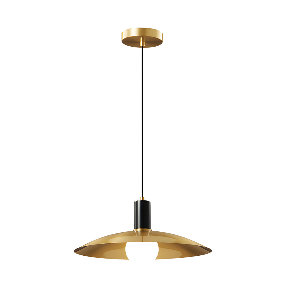 1-Ljus Mid-Century Messing Hänglampa