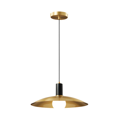 1-Ljus Mid-Century Messing Hänglampa