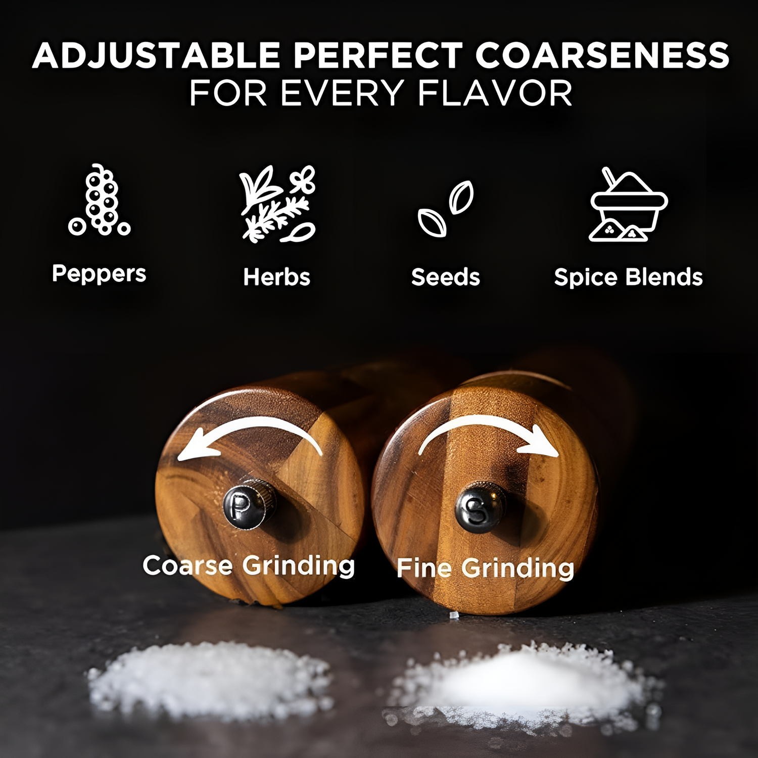 Minimalist Wooden Spice Mills