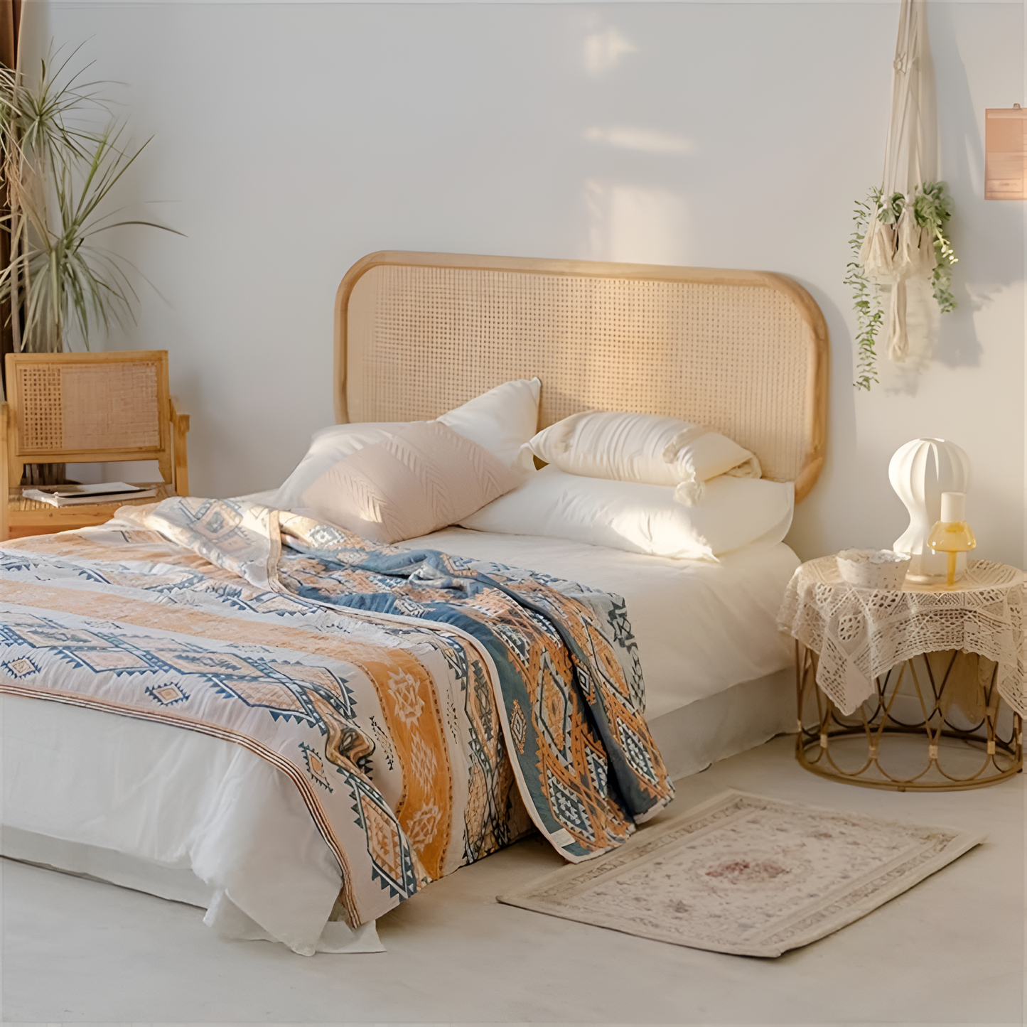 Serene Boho Stil Bomullsfilt