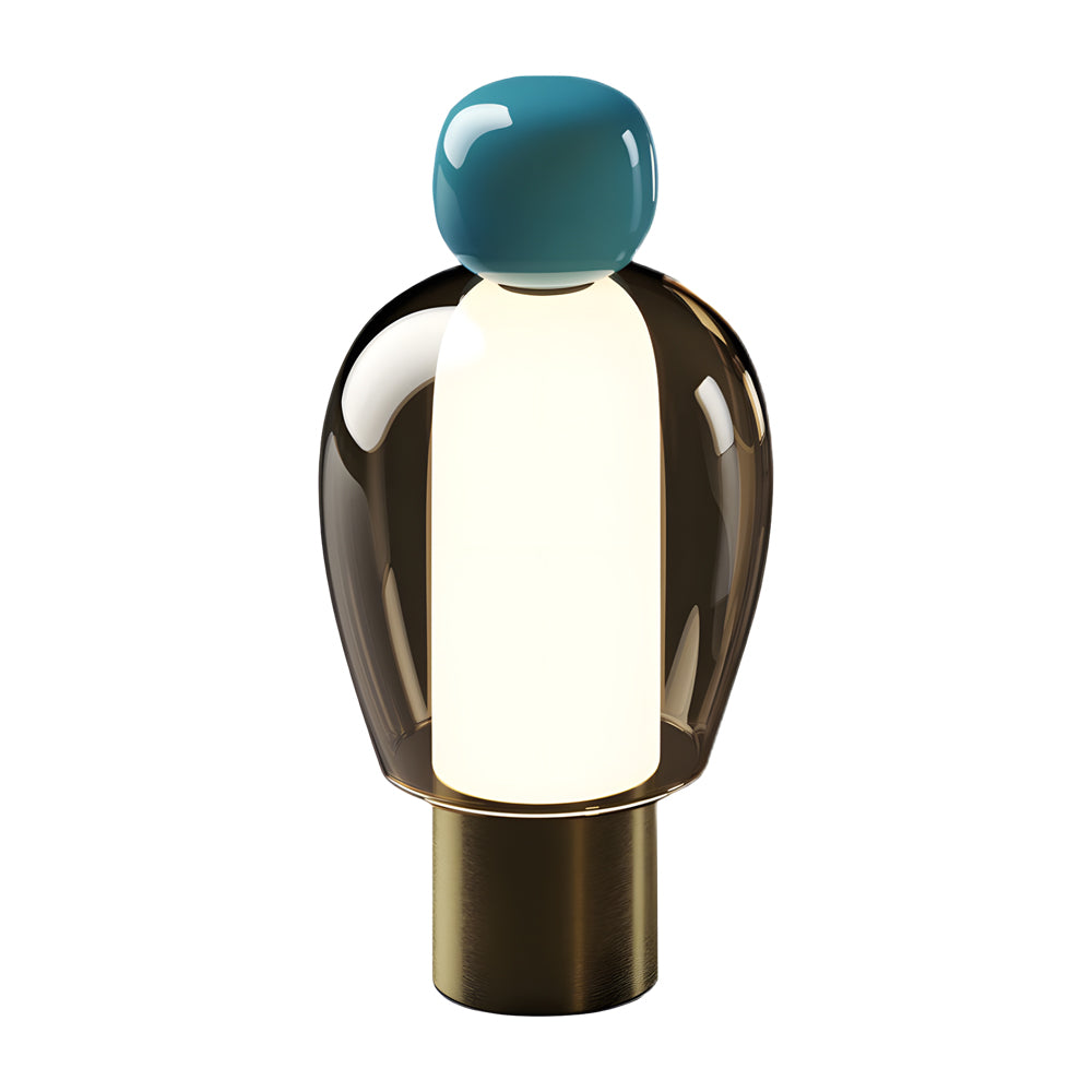 Easy Peasy - Klar glas uppladdningsbar batteri bordslampa med LED steglös dimning