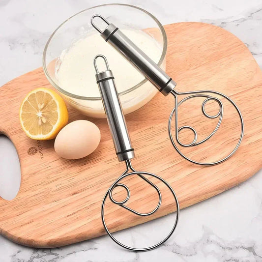 Robust rostfritt stål-Danish Dough Whisk – Hållbar, Ergonomisk design för mångsidig bakning & matlagning