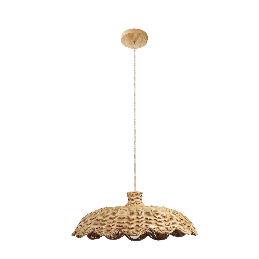 Boho Kreativ Dekor Rattan Vävd Hänglampa