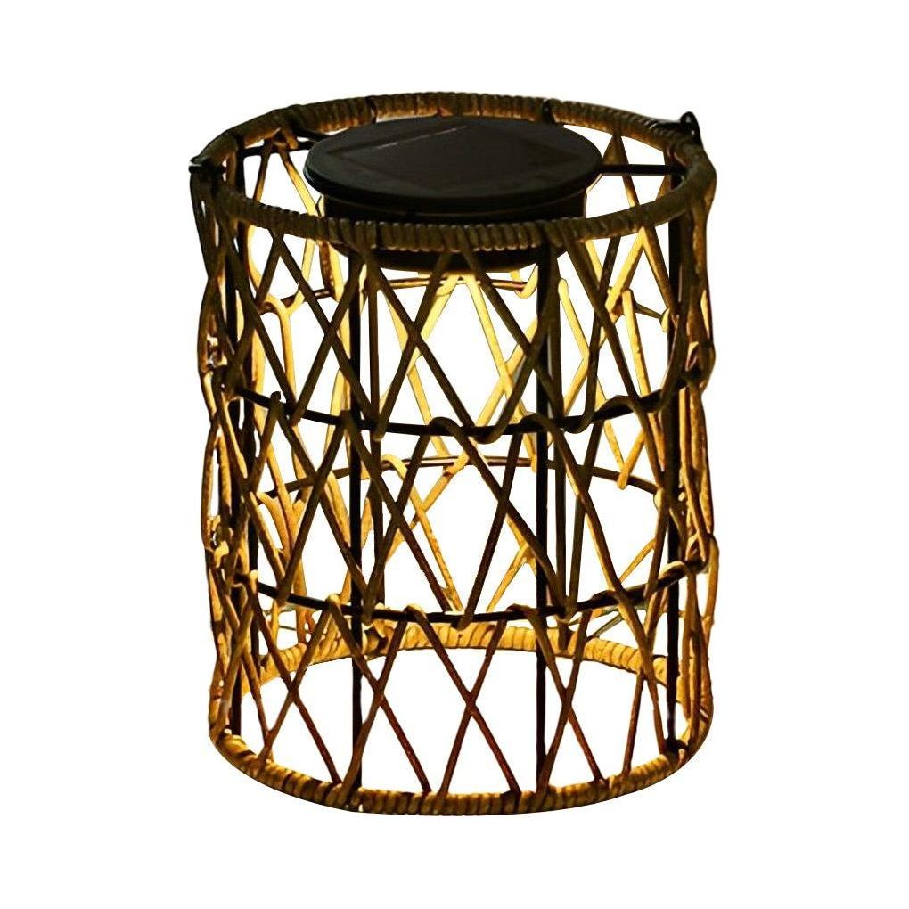 Solar lantern i rottingdesign – dekorativ trädgårdsbelysning för utomhusbruk