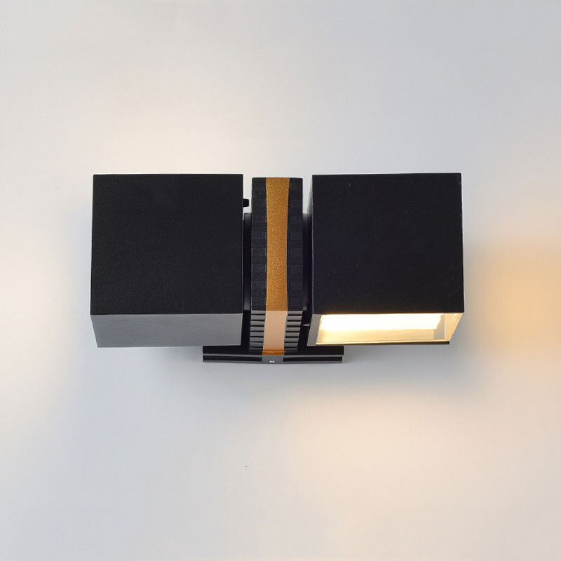 Carvallo Vägglampa Utomhus Justerbar | Vattentät & Modern | 24,5 × 16 cm | Svart