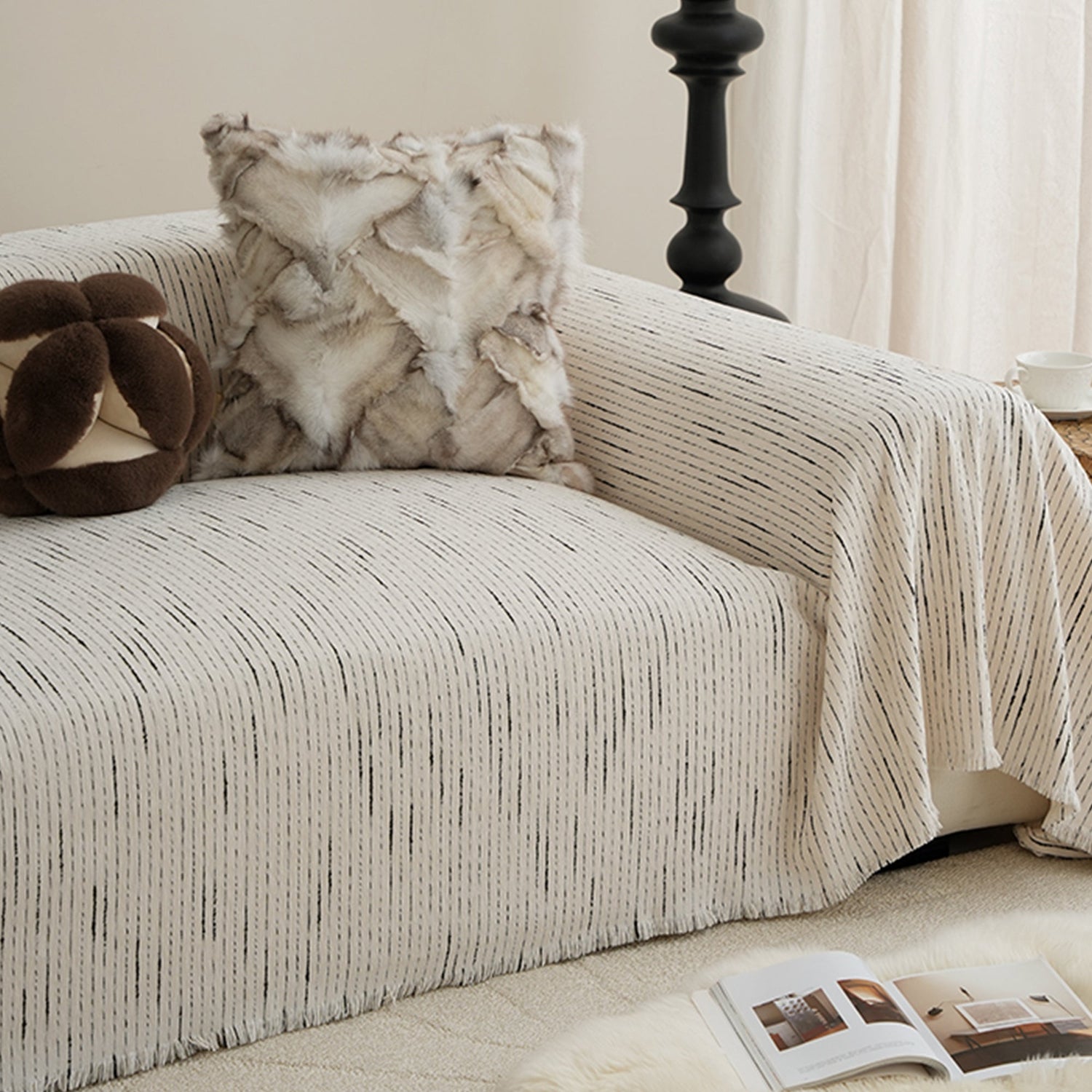 Jacquard Chenille Sofföverdrag - Modernt, Stiligt &amp; Hållbart Soffskydd