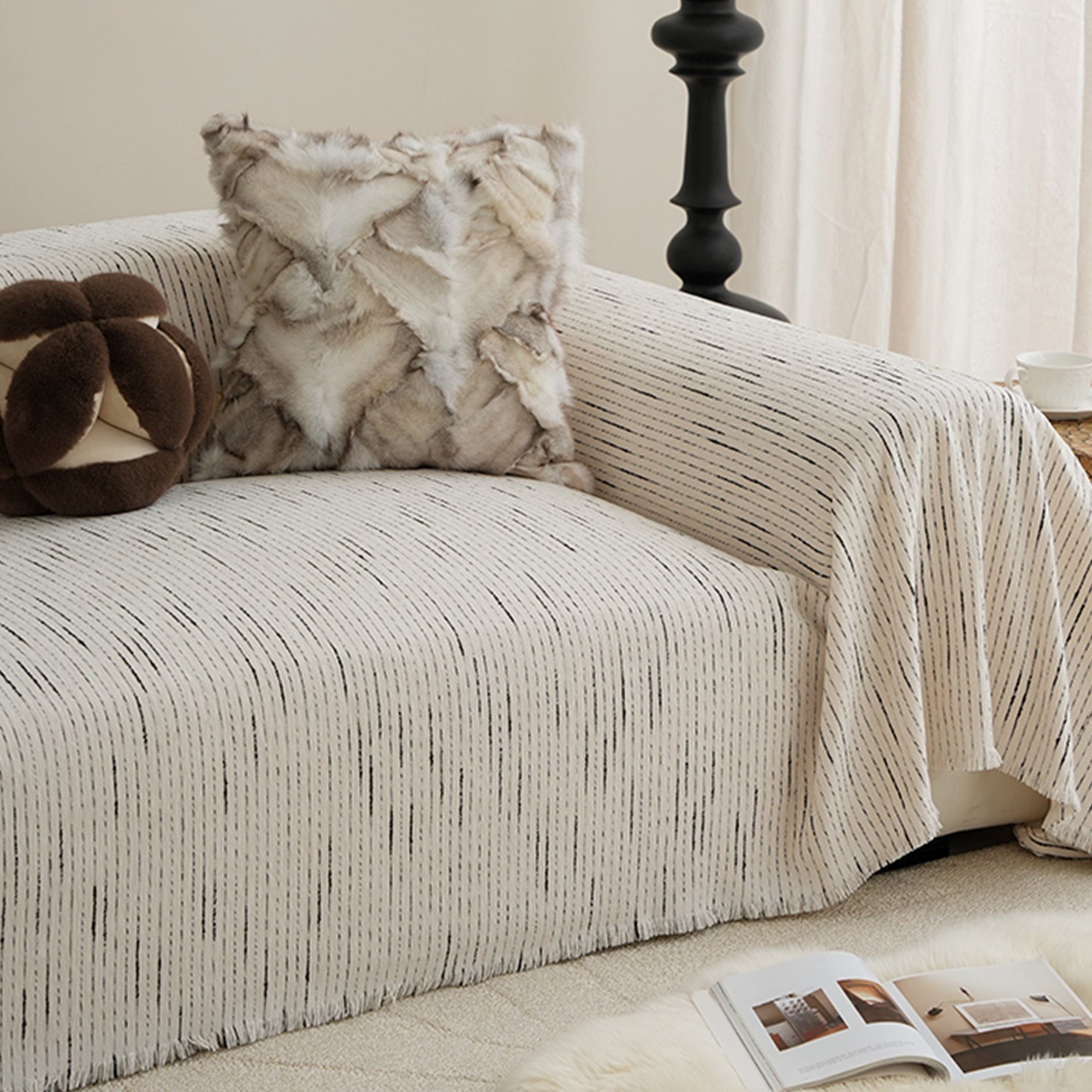 Jacquard Chenille Sofföverdrag - Modernt, Stiligt &amp; Hållbart Soffskydd