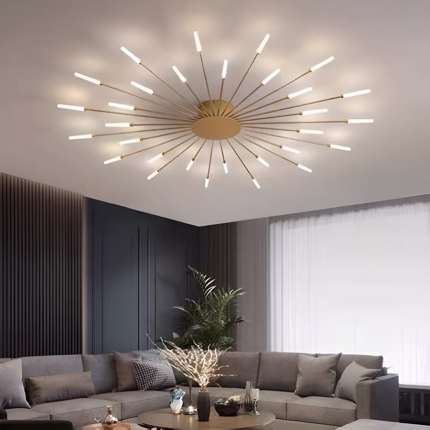 CelestialArc Light - Modern Fyrverkeri LED-Taklampa