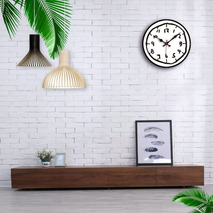 Minimalistisk Träväggklocka – Stilren, Ingen Tikande Ljud, Perfekt för Inredning