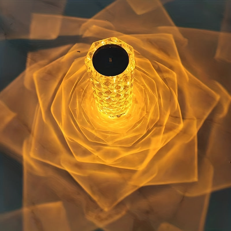 CrystalGlow - LED Kristallbordslampa med touchkontroll