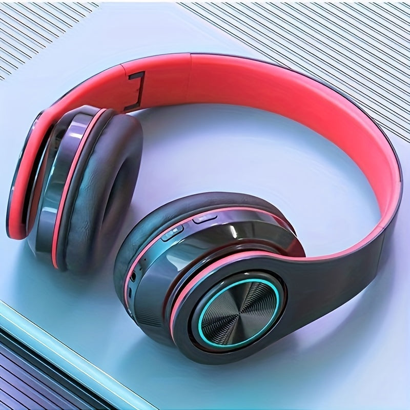 Trådlösa hörlurar LED-ljus över örat headset