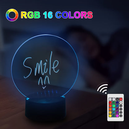 3DGlow - LED Nattlampa med 16 Färger och USB/Batteridrift