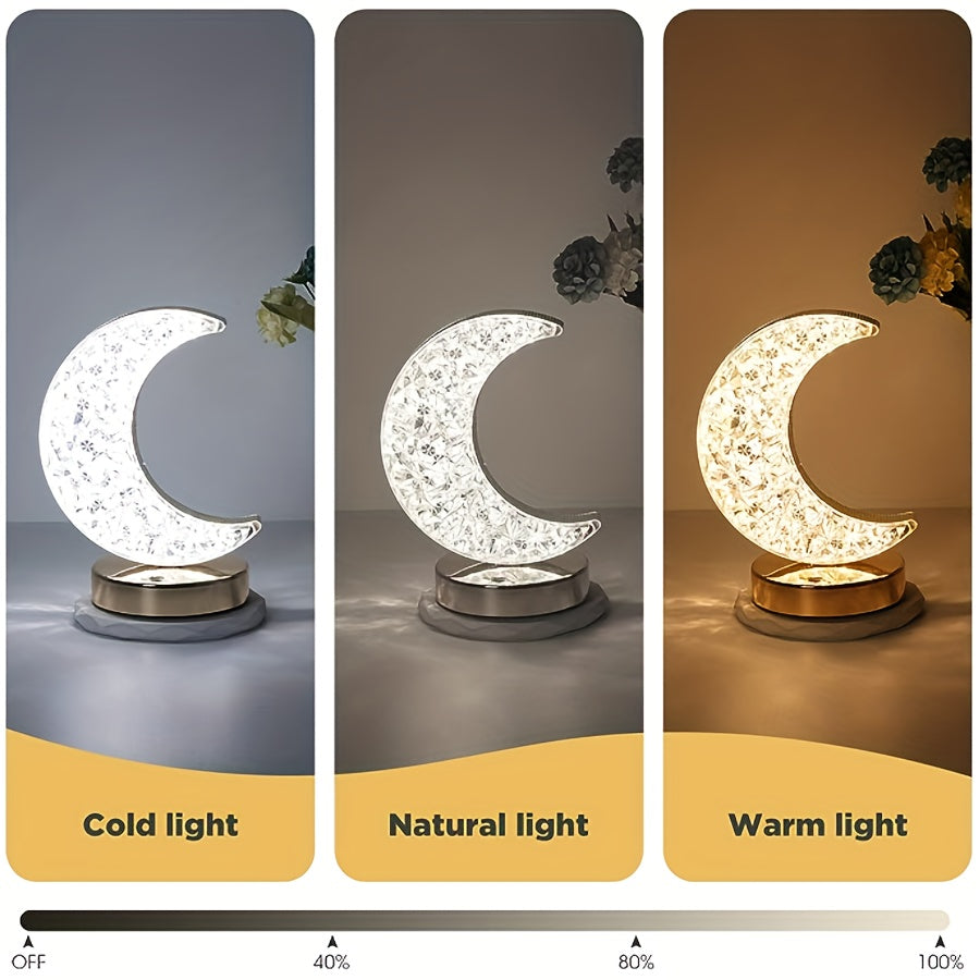 SterLamp - Dimbart Kristallbordslampa med Touchkontroll