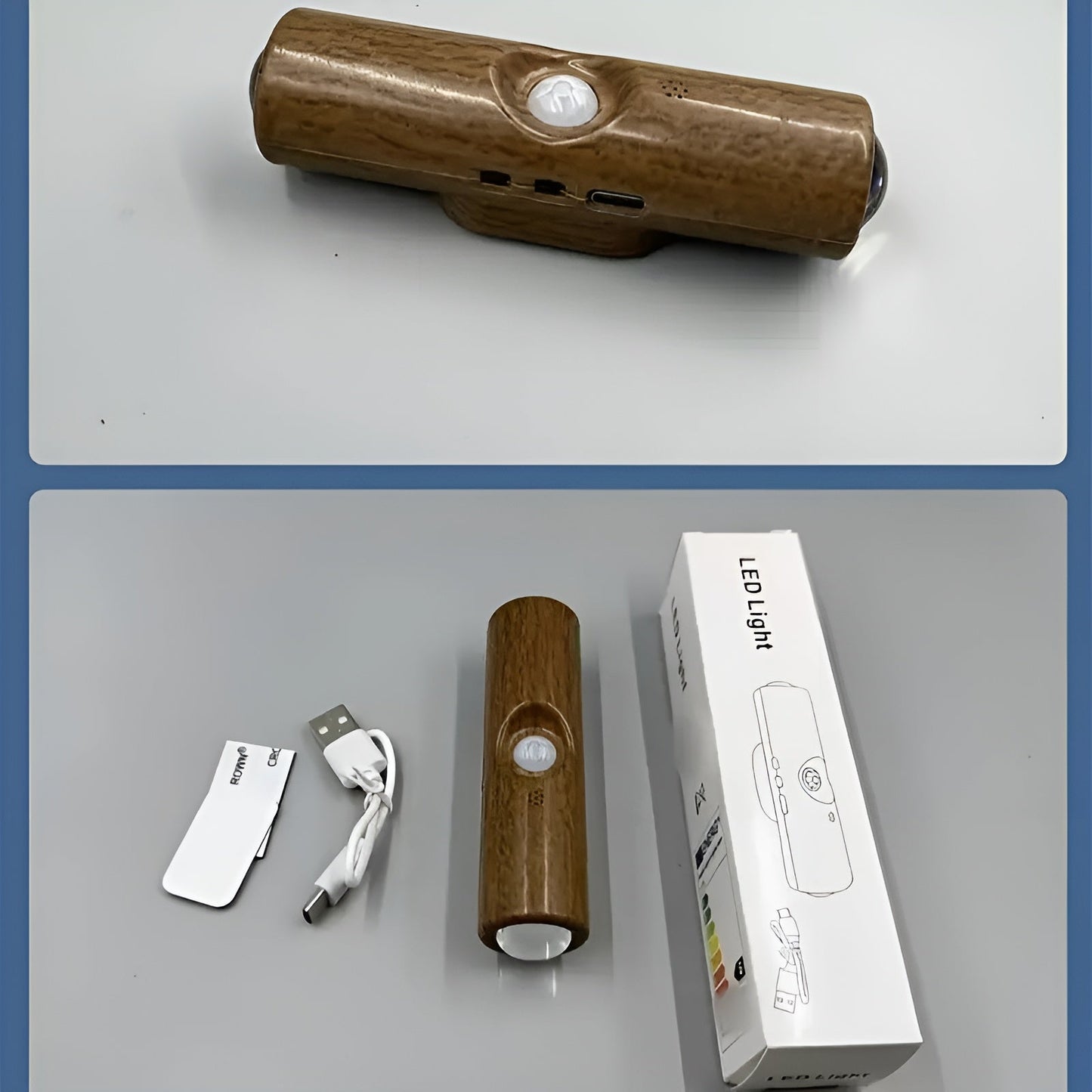 LED-nattljus med rörelsesensor (6-pack) - Dimmbar & RGB | USB-laddning, 3 ljusfärger, Perfekt för hall, trappa & vardagsrum