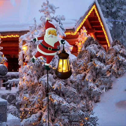 Utomhus solarlampor med Santa lykta