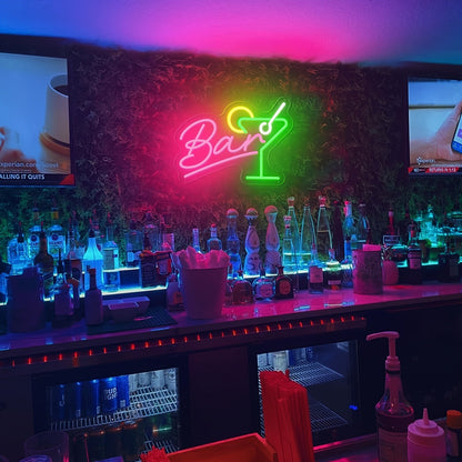 Dimmbar LED Neon Bar Skylt – USB Driven med Dimmer