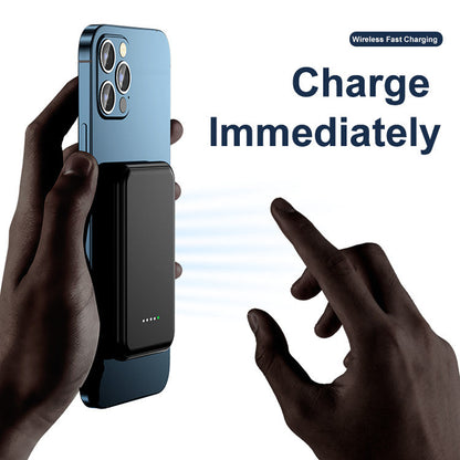 Carvallo Magnetisk Powerbank 5000 mAh | Kompatibel med iPhones | USB-utgång 5 V/2,1 A | Kompakt &amp; Stilig