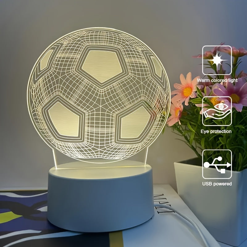 SoccerGlow - Fotboll LED Nattlampa med Akrylbasis
