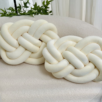 2 Stycken Knop Ball Kuddar - Mjuka Plysch Kuddar, Dekorativa Kuddar för Säng, Soffa och Vardagsrum