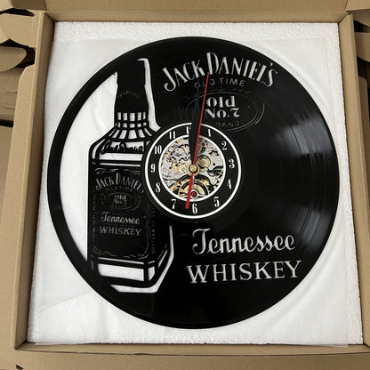 Vinylskivor Väckarklocka - Whisky Tema, Stil, För Vardagsrum och Kontorsinredning