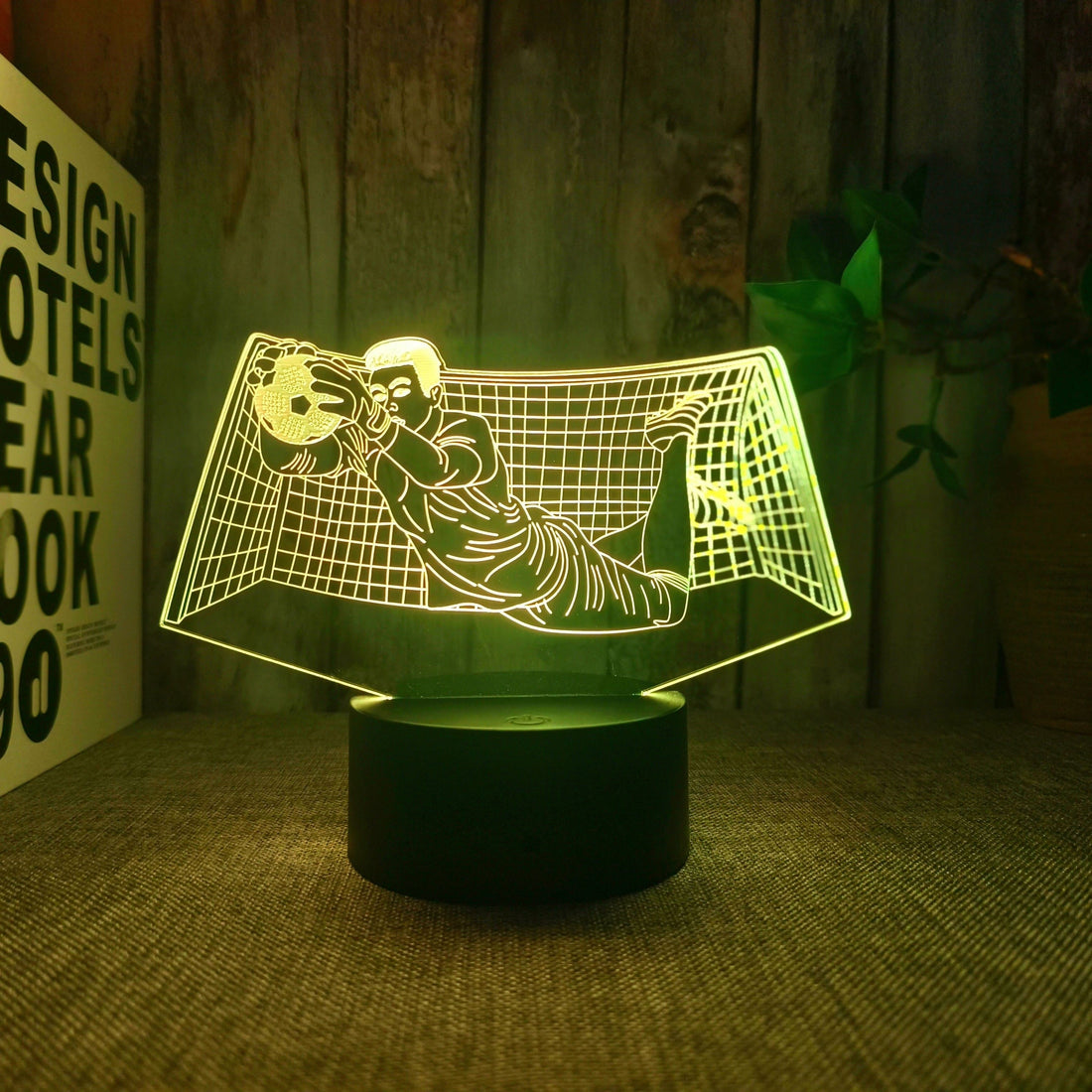 KeeperLicht - 3D Fotbollsmålvakt Nattlampa med Touch Kontrol