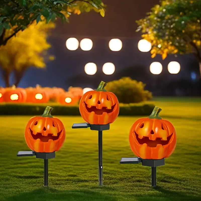 Halloween Solar Pumpa Ljus – Väderbeständiga LED Trädgårdslampor för Utomhus &amp; Festdekoration