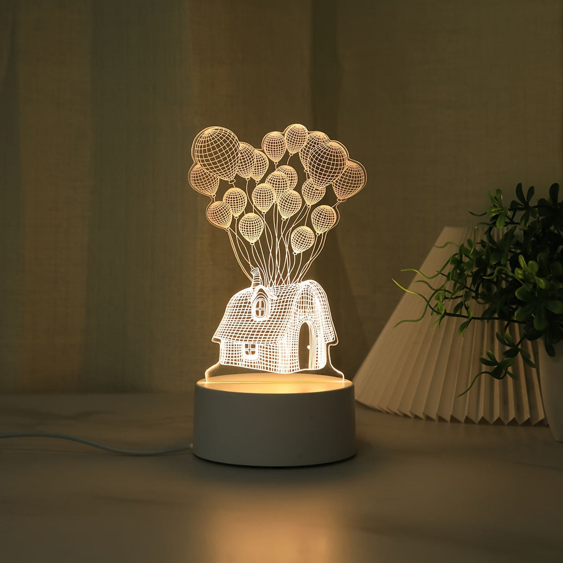 LumiBalloon - 3D LED Ballonghus Nattlampa USB-driven