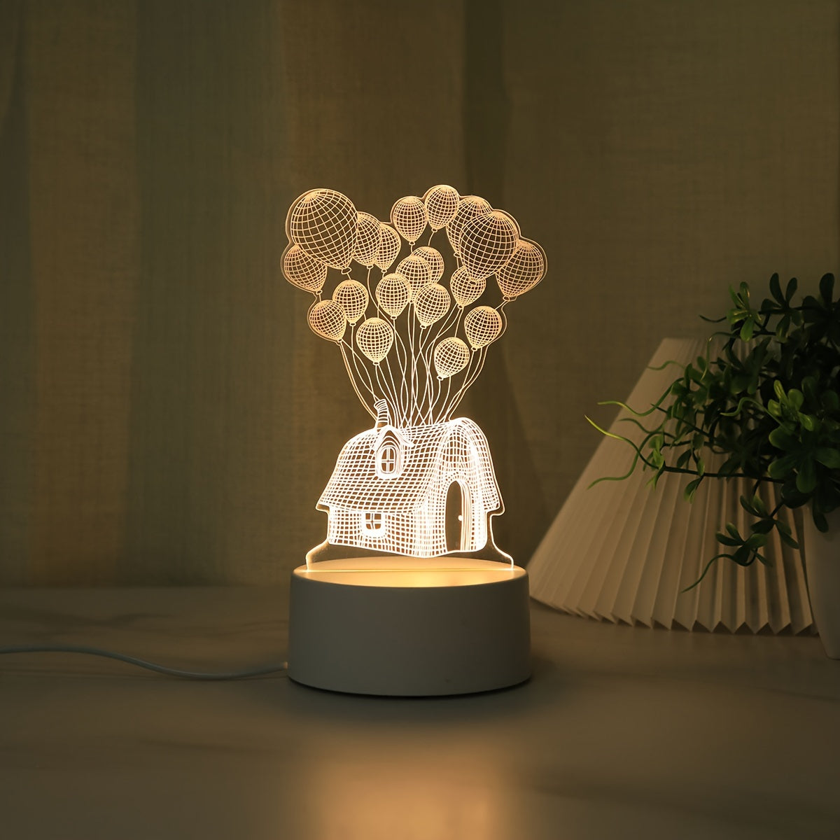 LumiBalloon - 3D LED Ballonghus Nattlampa USB-driven