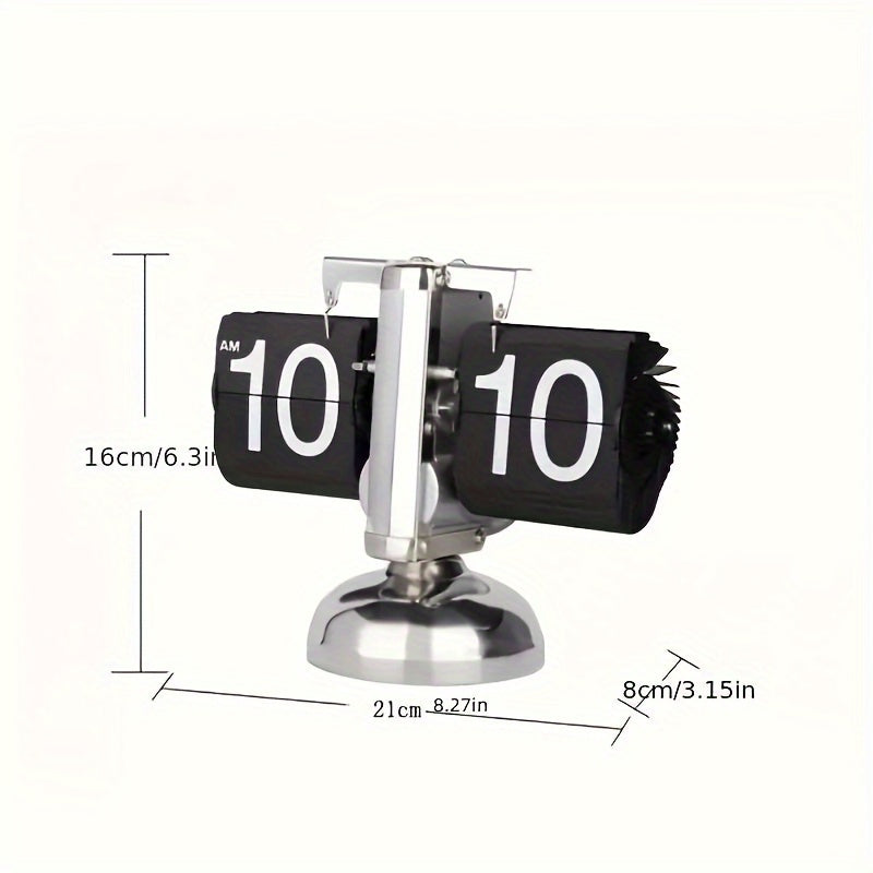 Clocteck Automatisk Flip Sida Klocka - Retro Skrivbordsklocka för Hem och Kontorsinredning