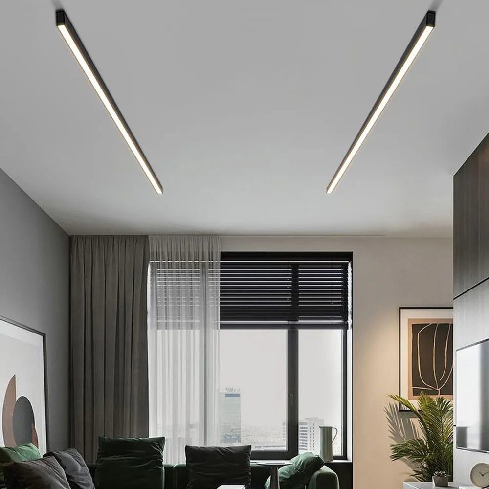 LED taklampa modern svart metall design