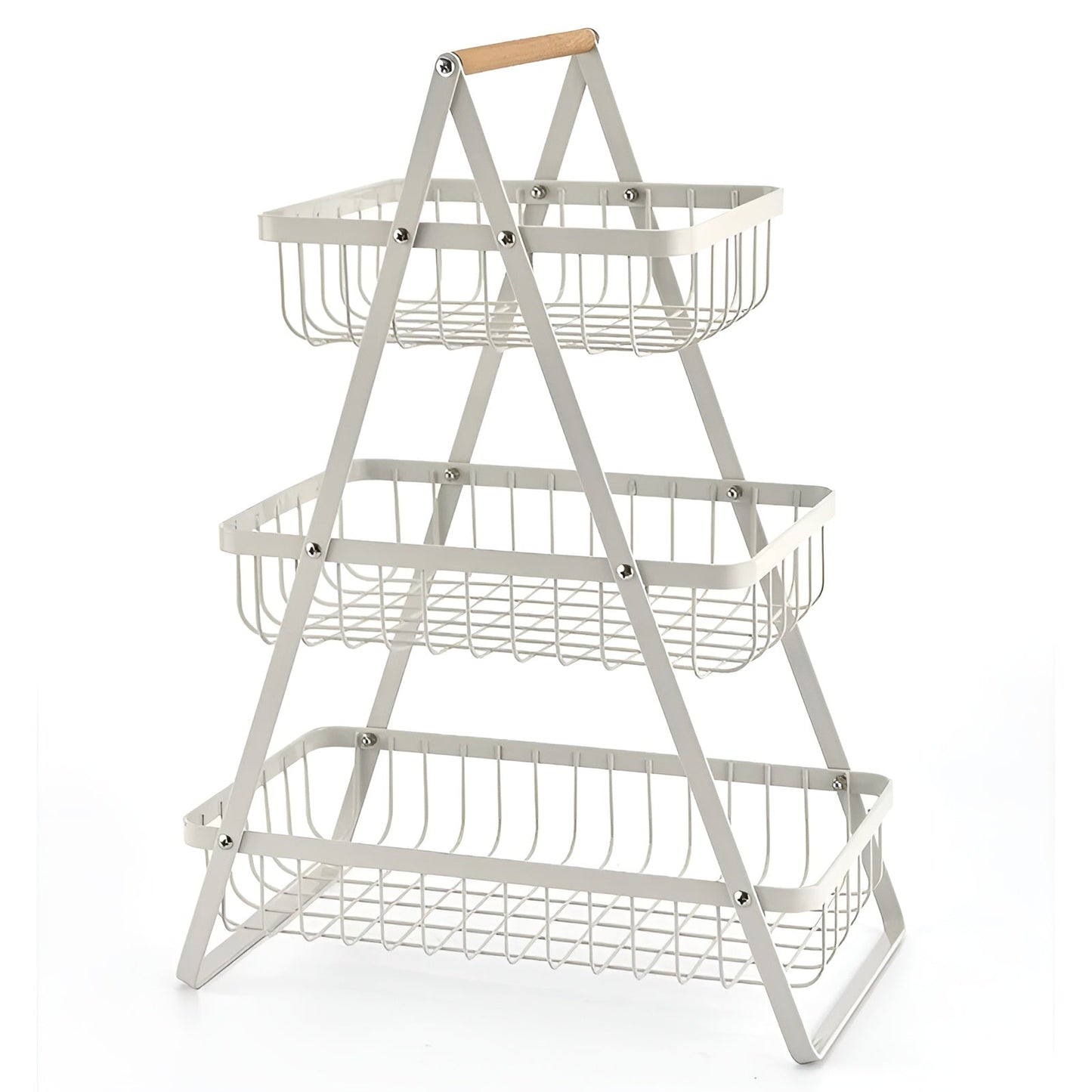 Carvallo-stöckig fruktkorg Fructivo | Metall Svart | Platsbesparande & Dekorativ | Öppet design