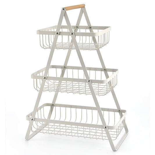 Carvallo-stöckig fruktkorg Fructivo | Metall Svart | Platsbesparande & Dekorativ | Öppet design