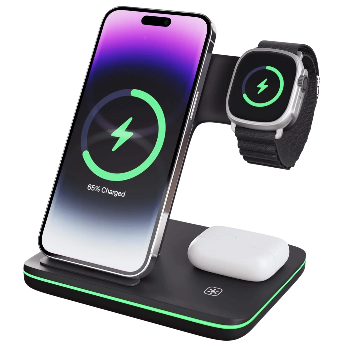Trådlös laddningsdocka för iPhone och Apple Watch