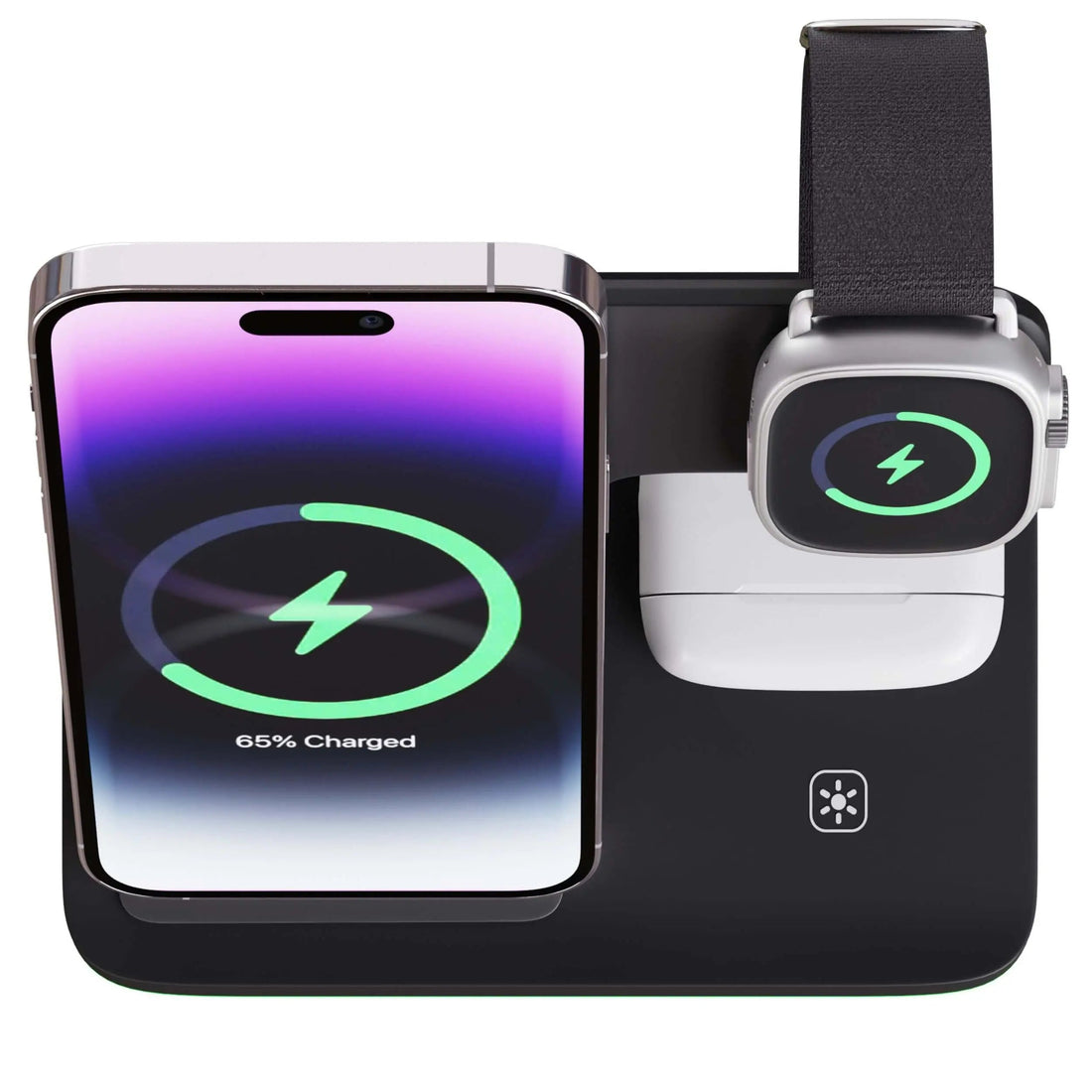 Trådlös laddningsdocka för iPhone och Apple Watch