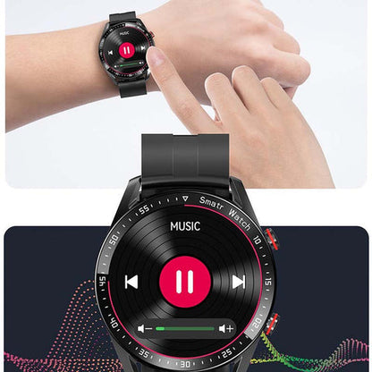 Vattentålig herr Bluetooth-smartklocka med EKG, PPG, hjärtats hastighet och syremätare