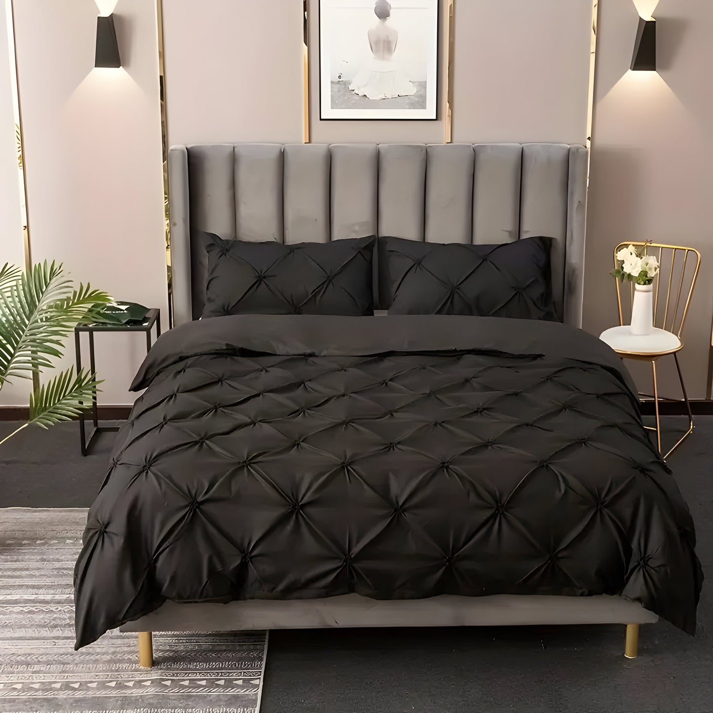 CloudLoom Duvet Set - Kneifen Rynkade Filtäckes Set