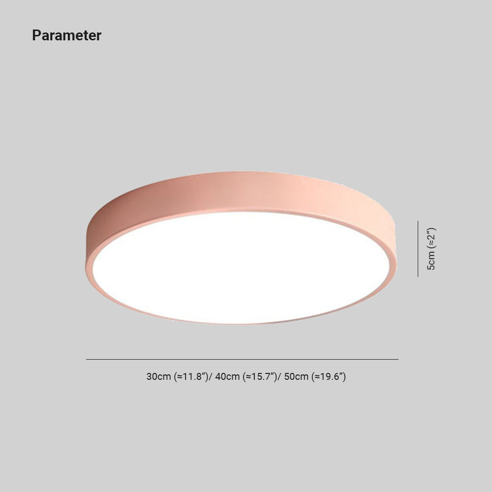 Elysia Modern Rund LED Taklampa Rosa Grå Metall Vardagsrum