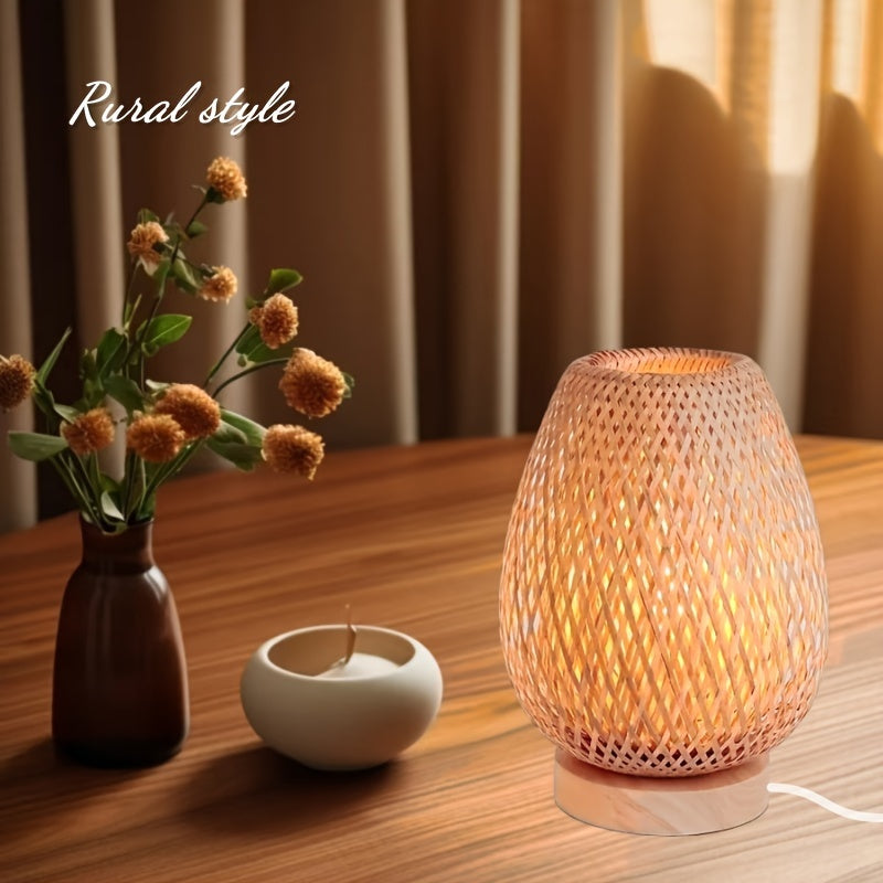 BamboeLamps - Handgjord LED Bordslampa med USB-anslutning