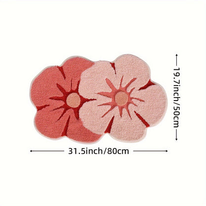 Fluffy Flower Badmatta – Absorberande och Mjuk för Extra Komfort